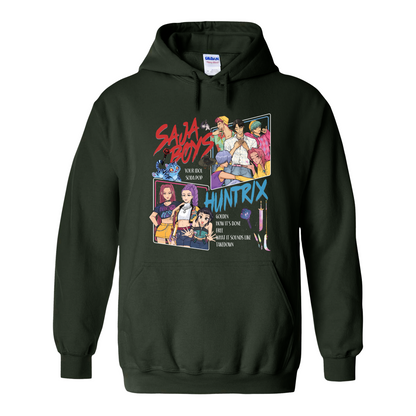 Huntrix Demon Hunters Hoodie, Huntrix Girls,Saja Boy, Mira Rumi Joey Hoodie, Demon Hunter Merch, Gift For Kpop Fan