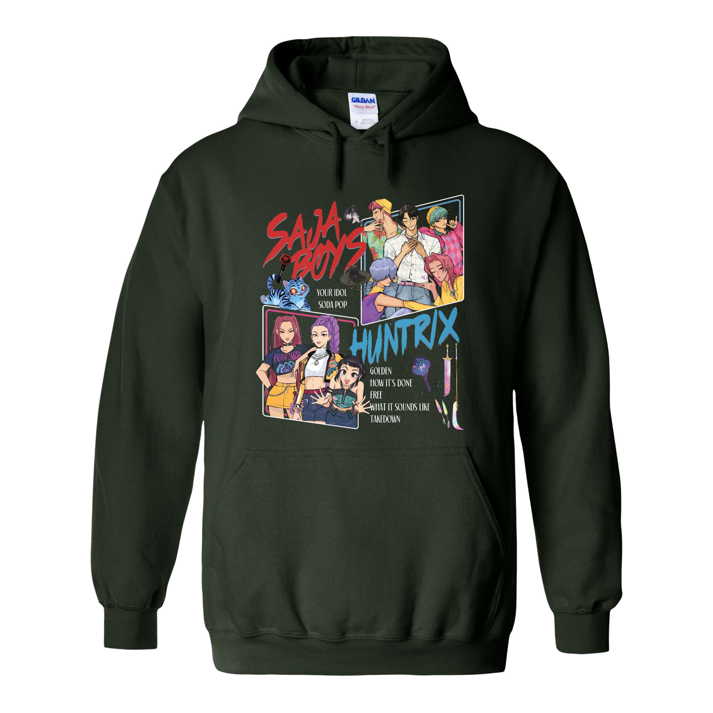 Huntrix Demon Hunters Hoodie, Huntrix Girls,Saja Boy, Mira Rumi Joey Hoodie, Demon Hunter Merch, Gift For Kpop Fan