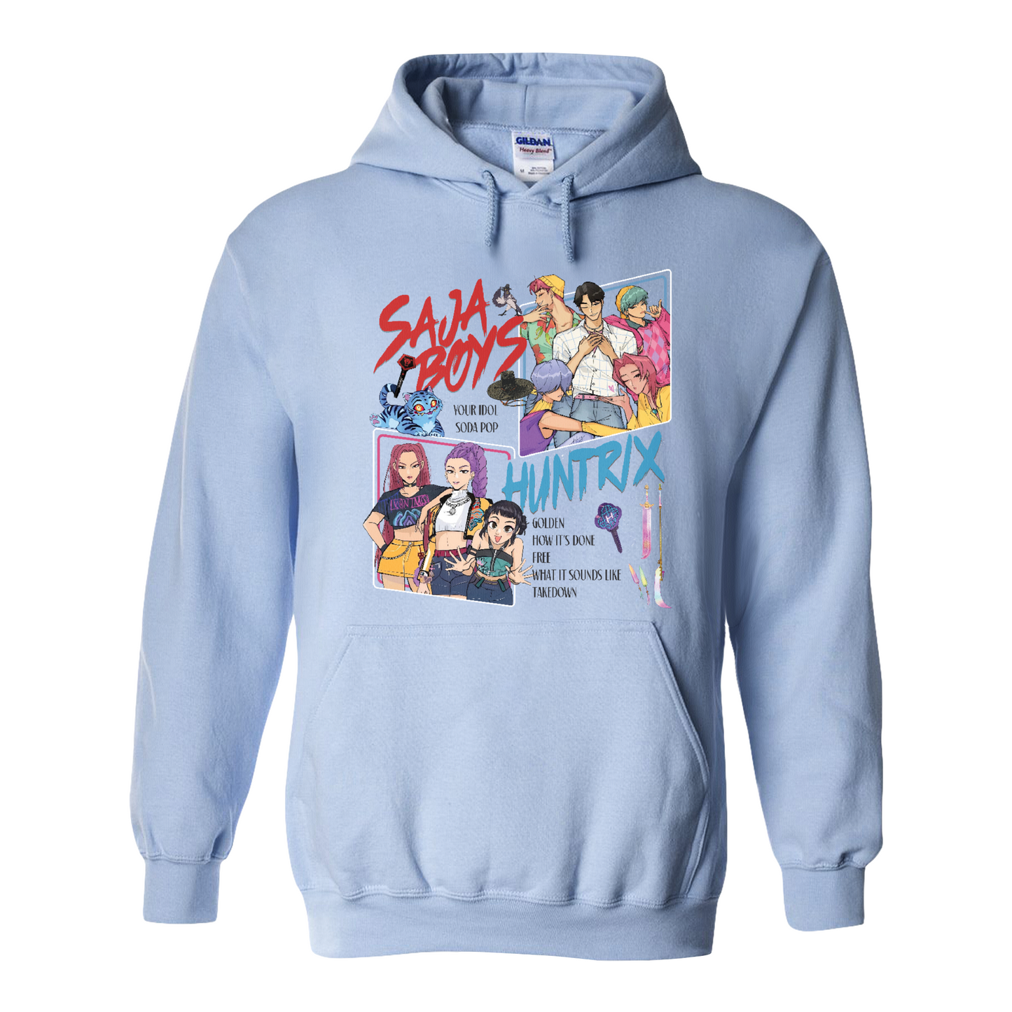 Huntrix Demon Hunters Hoodie, Huntrix Girls,Saja Boy, Mira Rumi Joey Hoodie, Demon Hunter Merch, Gift For Kpop Fan