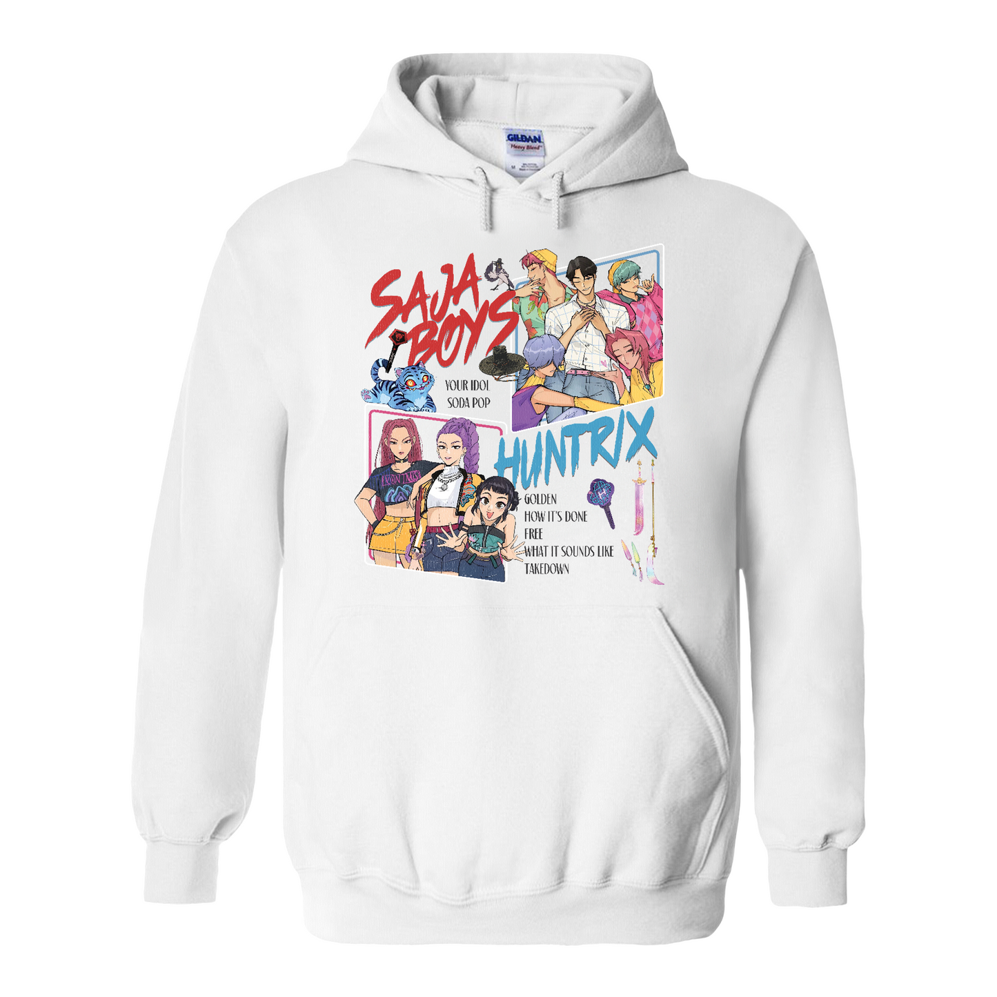 Huntrix Demon Hunters Hoodie, Huntrix Girls,Saja Boy, Mira Rumi Joey Hoodie, Demon Hunter Merch, Gift For Kpop Fan