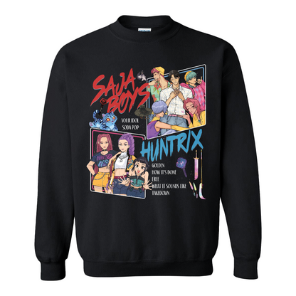 Huntrix Demon Hunters Sweatshirt, Huntrix Girls,Saja Boy, Mira Rumi Joey Sweatshirt, Demon Hunter Merch, Gift For Kpop Fan