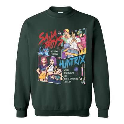Huntrix Demon Hunters Sweatshirt, Huntrix Girls,Saja Boy, Mira Rumi Joey Sweatshirt, Demon Hunter Merch, Gift For Kpop Fan