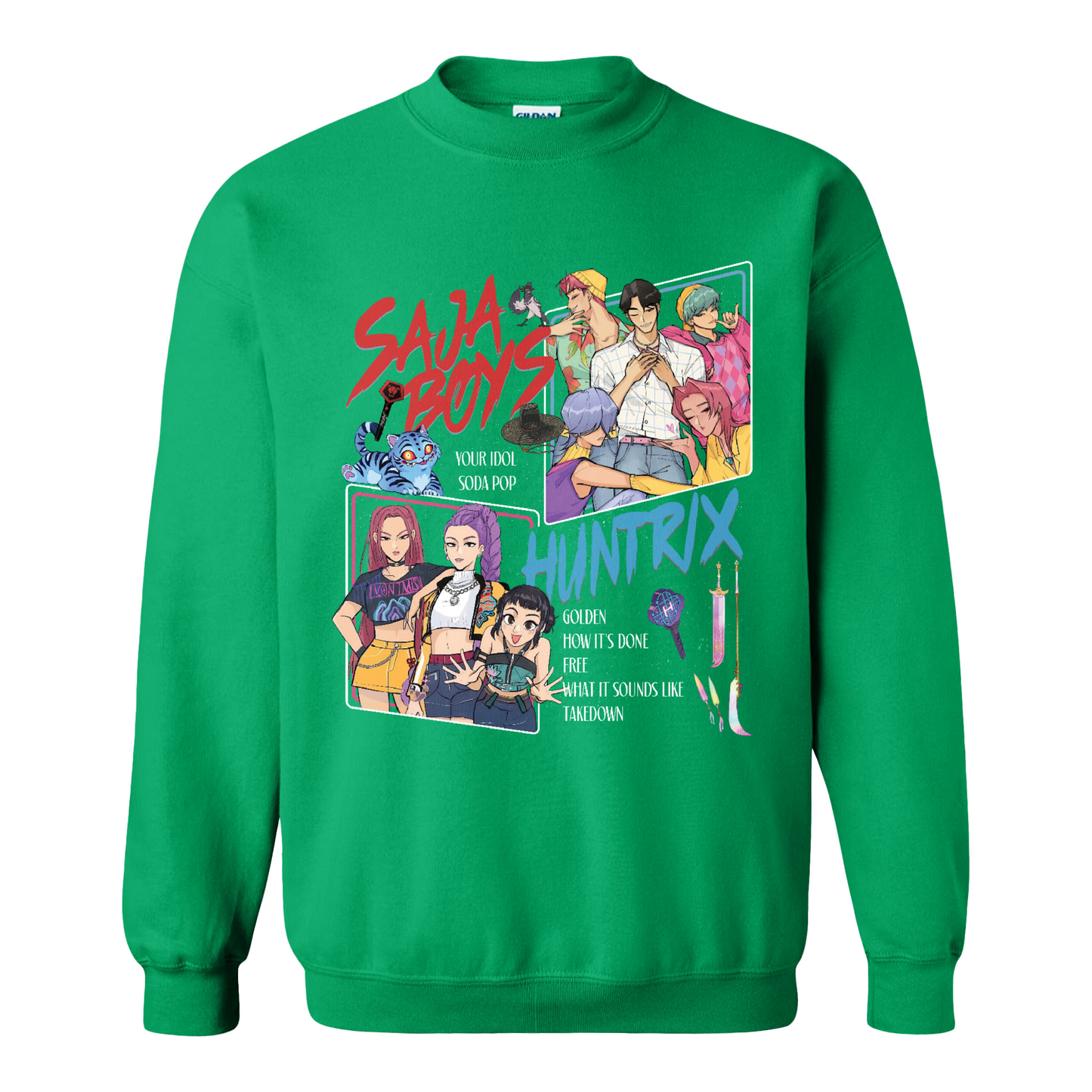 Huntrix Demon Hunters Sweatshirt, Huntrix Girls,Saja Boy, Mira Rumi Joey Sweatshirt, Demon Hunter Merch, Gift For Kpop Fan