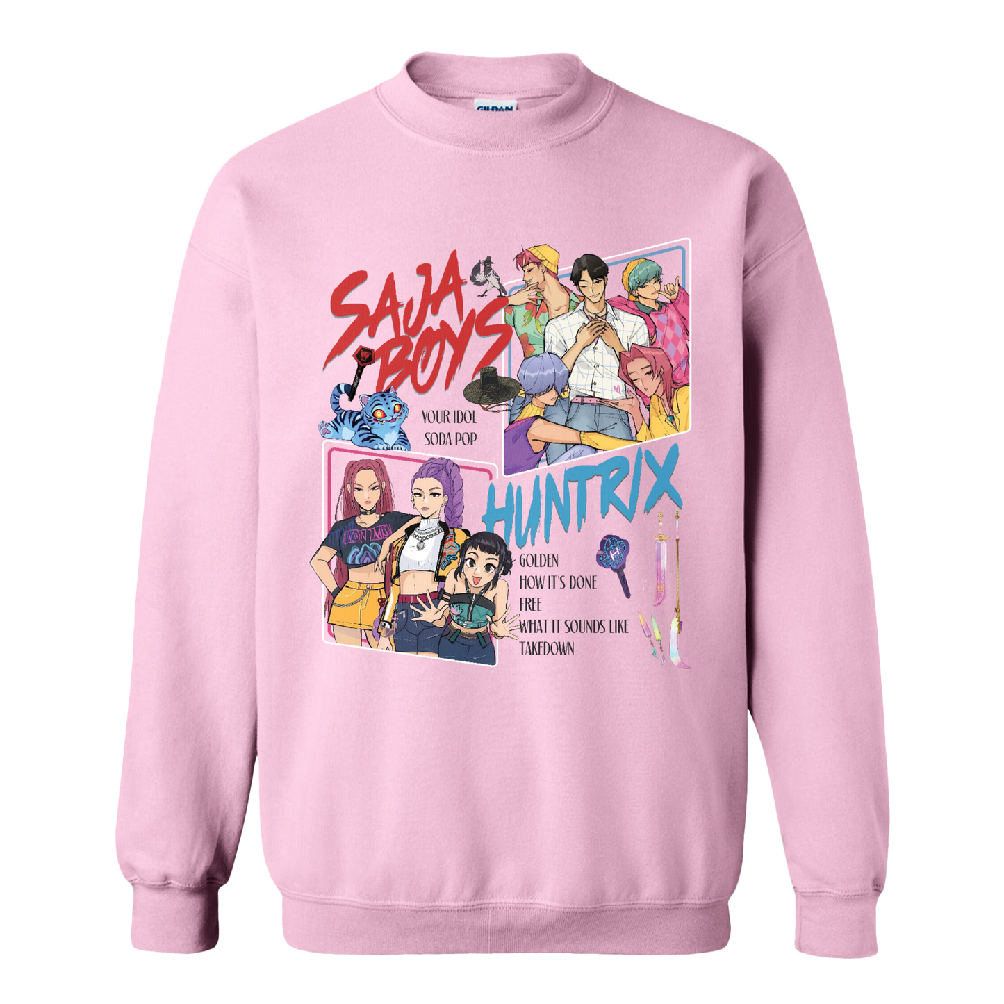 Huntrix Demon Hunters Sweatshirt, Huntrix Girls,Saja Boy, Mira Rumi Joey Sweatshirt, Demon Hunter Merch, Gift For Kpop Fan