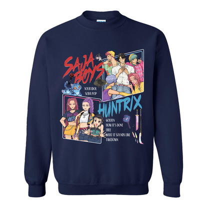 Huntrix Demon Hunters Sweatshirt, Huntrix Girls,Saja Boy, Mira Rumi Joey Sweatshirt, Demon Hunter Merch, Gift For Kpop Fan