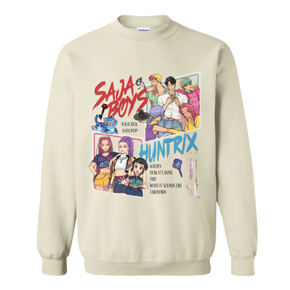 Huntrix Demon Hunters Sweatshirt, Huntrix Girls,Saja Boy, Mira Rumi Joey Sweatshirt, Demon Hunter Merch, Gift For Kpop Fan