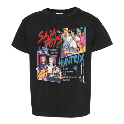 Huntrix Demon Hunters Comfort Colors Youth Shirt, Huntrix Shirt, Saja Boys Mira Rumi Joey Top, Kpop Fan Gift