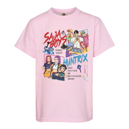 Huntrix Demon Hunters Comfort Colors Youth Shirt, Huntrix Shirt, Saja Boys Mira Rumi Joey Top, Kpop Fan Gift