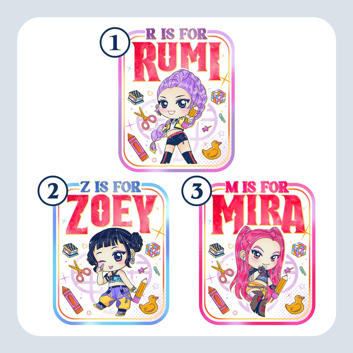 Back to School Kids Hoodie, Mira Rumi Zoey Hoodie, Huntrix Kpop Demon Hunters, Hoodie Top