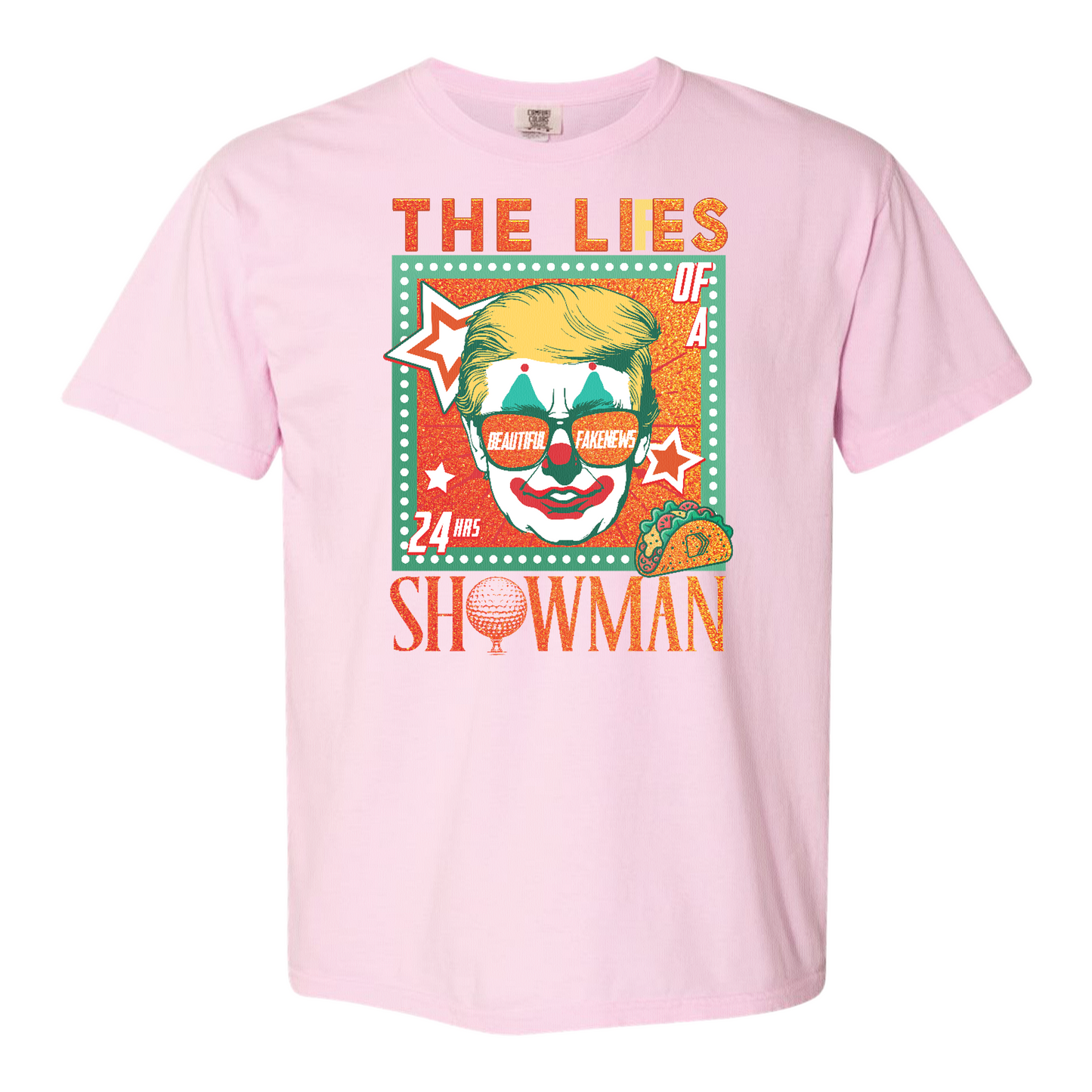 The Lies of a ShowMan Tee, Funny Political Satire Shirt, Humor Parody Graphic Shirt