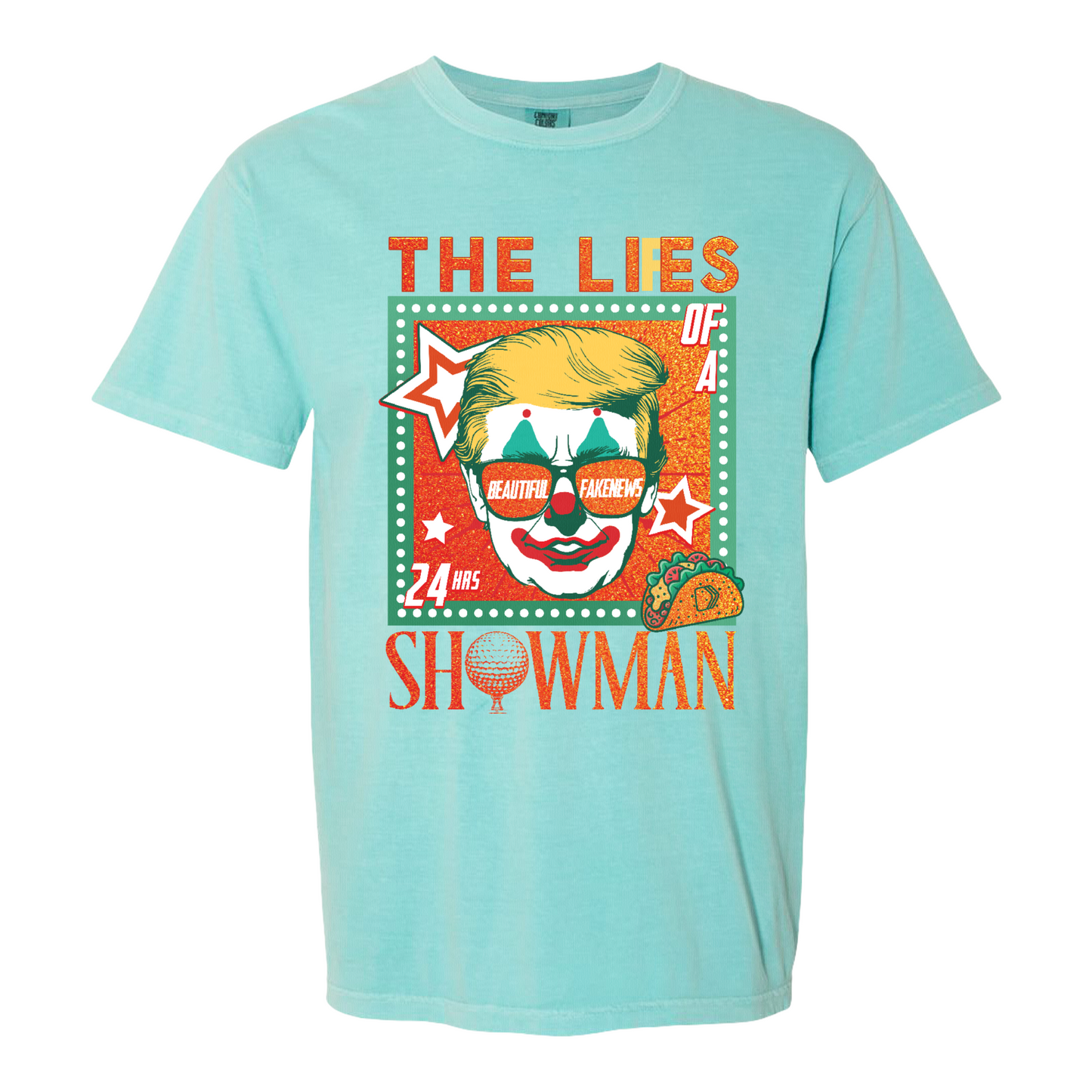 The Lies of a ShowMan Tee, Funny Political Satire Shirt, Humor Parody Graphic Shirt