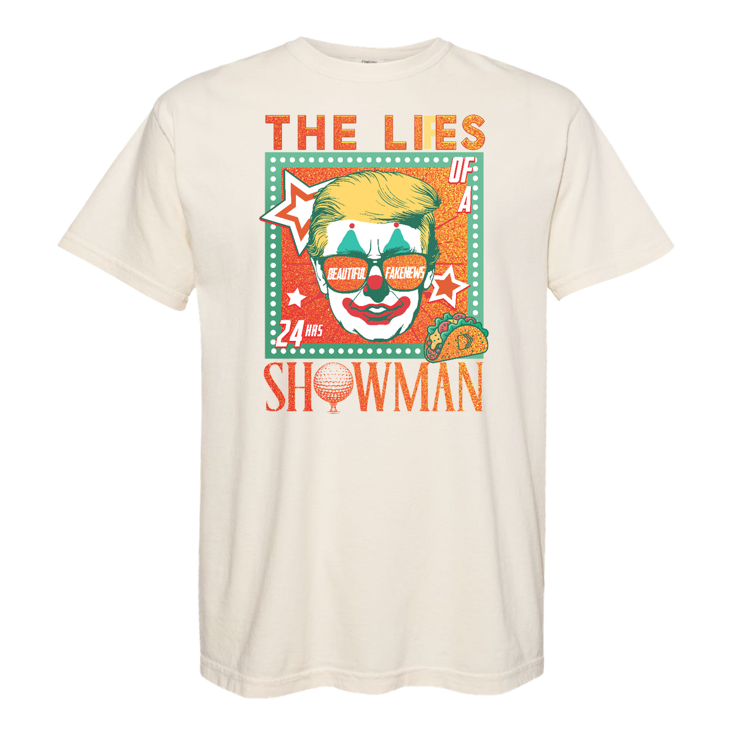 The Lies of a ShowMan Tee, Funny Political Satire Shirt, Humor Parody Graphic Shirt