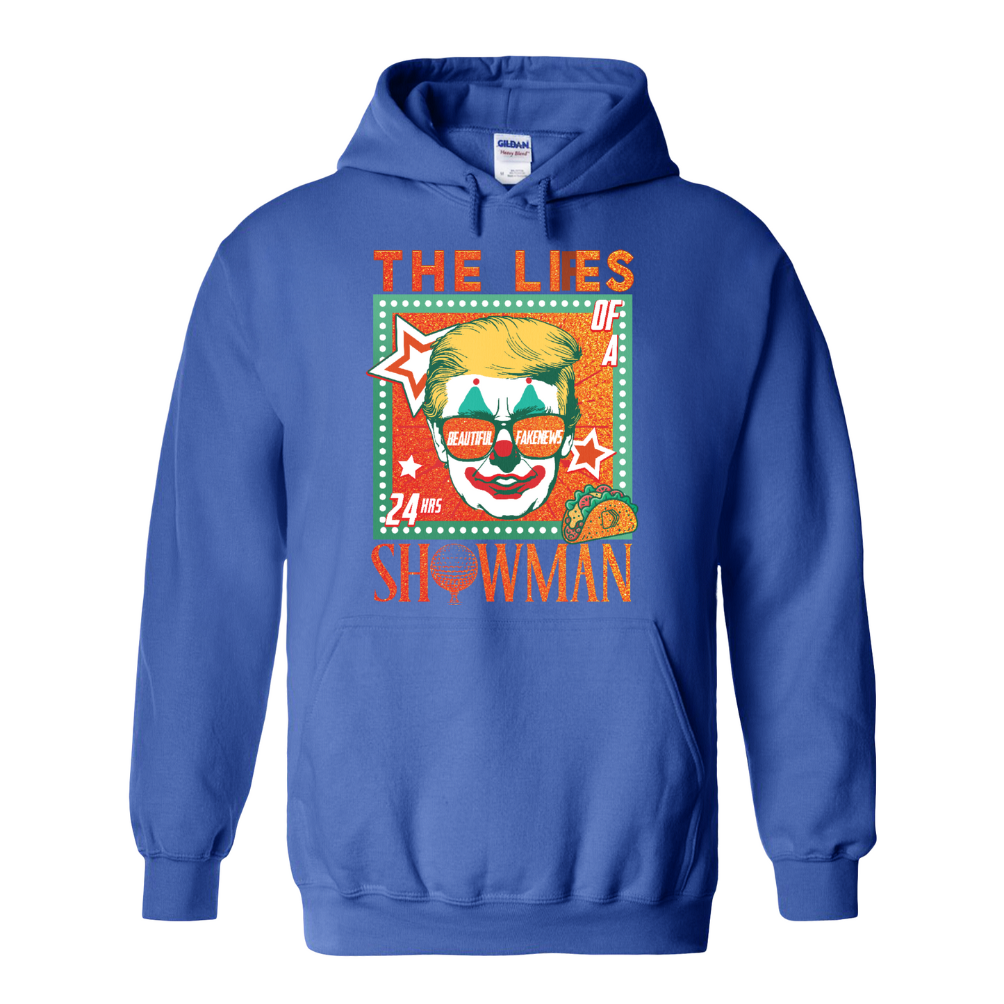 The Lies of a ShowMan Hoodie, Funny Political Satire Hoodie, Humor Parody Graphic Hoodie