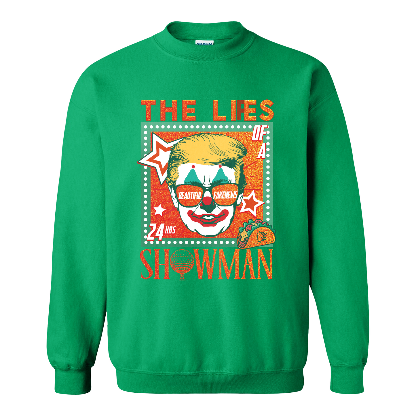 The Lies of a ShowMan Sweatshirt, Funny Political Satire Sweatshirt, Humor Parody Graphic Sweatshirt