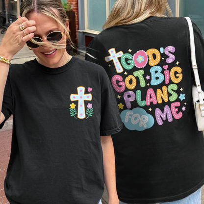 God’s Got Big Plans For Me Shirt, Christian Kids Tee, Faith Graphic Shirt, Religious Gift Tee