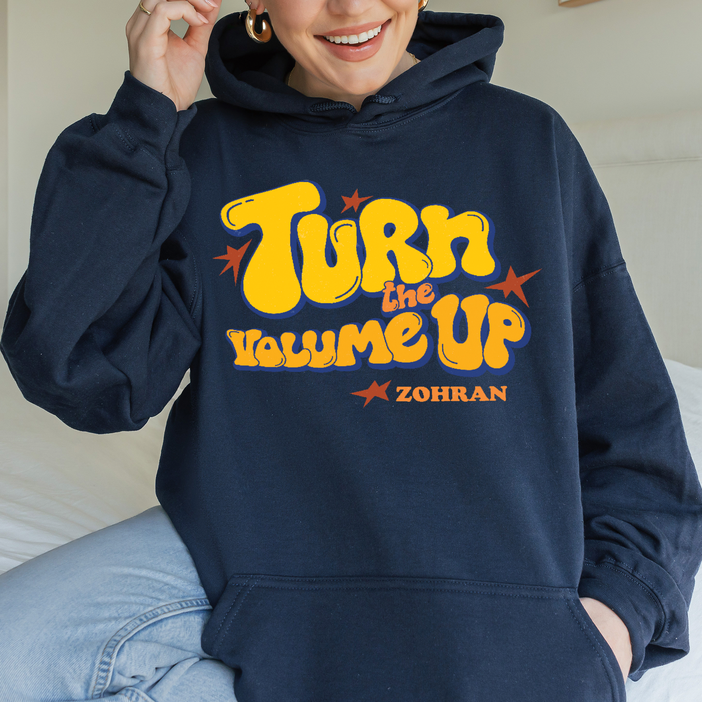 Turn the Volume Up, Zohran Mamdani, Zohran NYC Mayor, Progressive, Liberal, NYC 2026, Democracy Hoodie