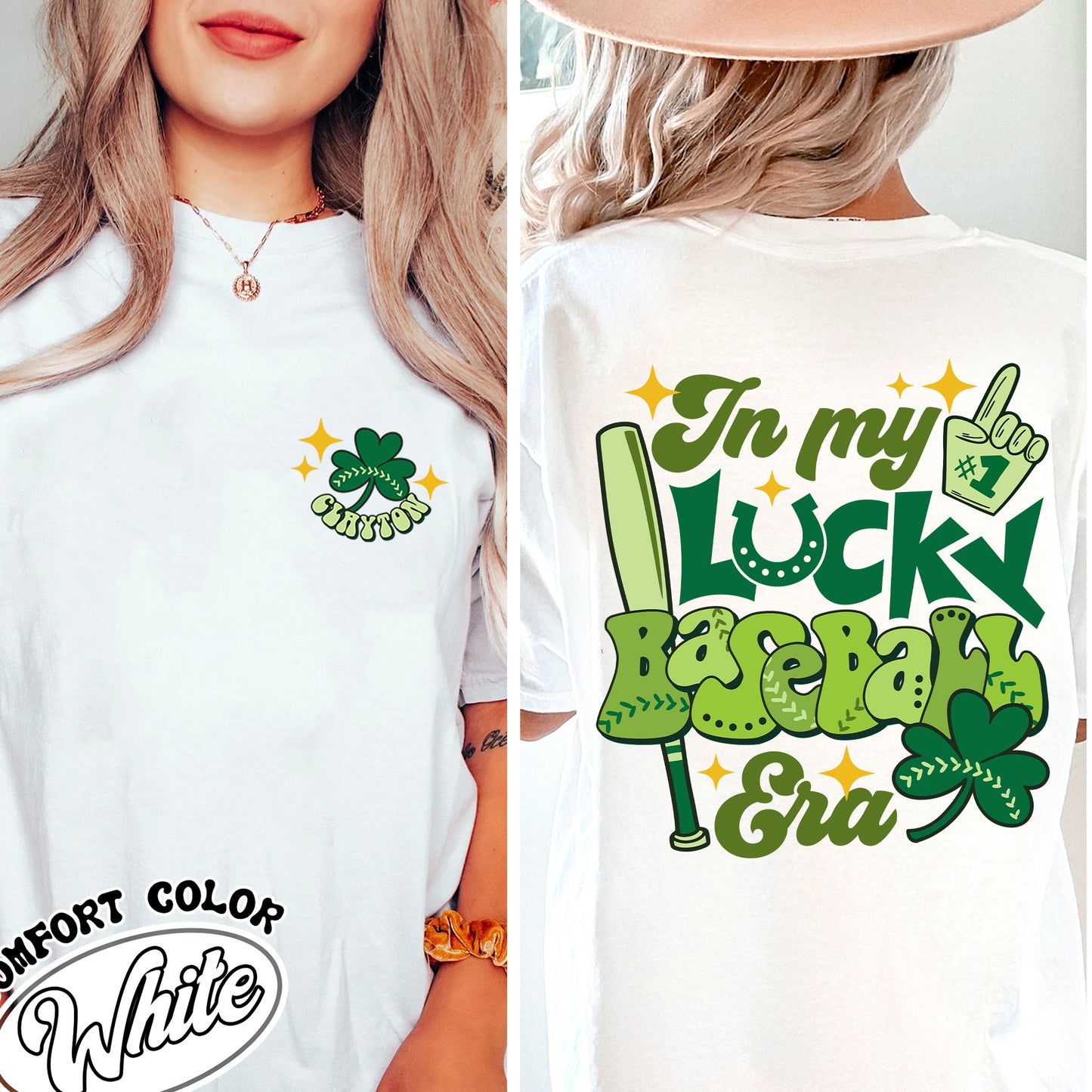 In My Lucky Baseball Era Comfort Color Shirt, St Patricks Day 2024, Lucky Baseball St Patrick, Baseball Era, Personalized Shirt Baseball