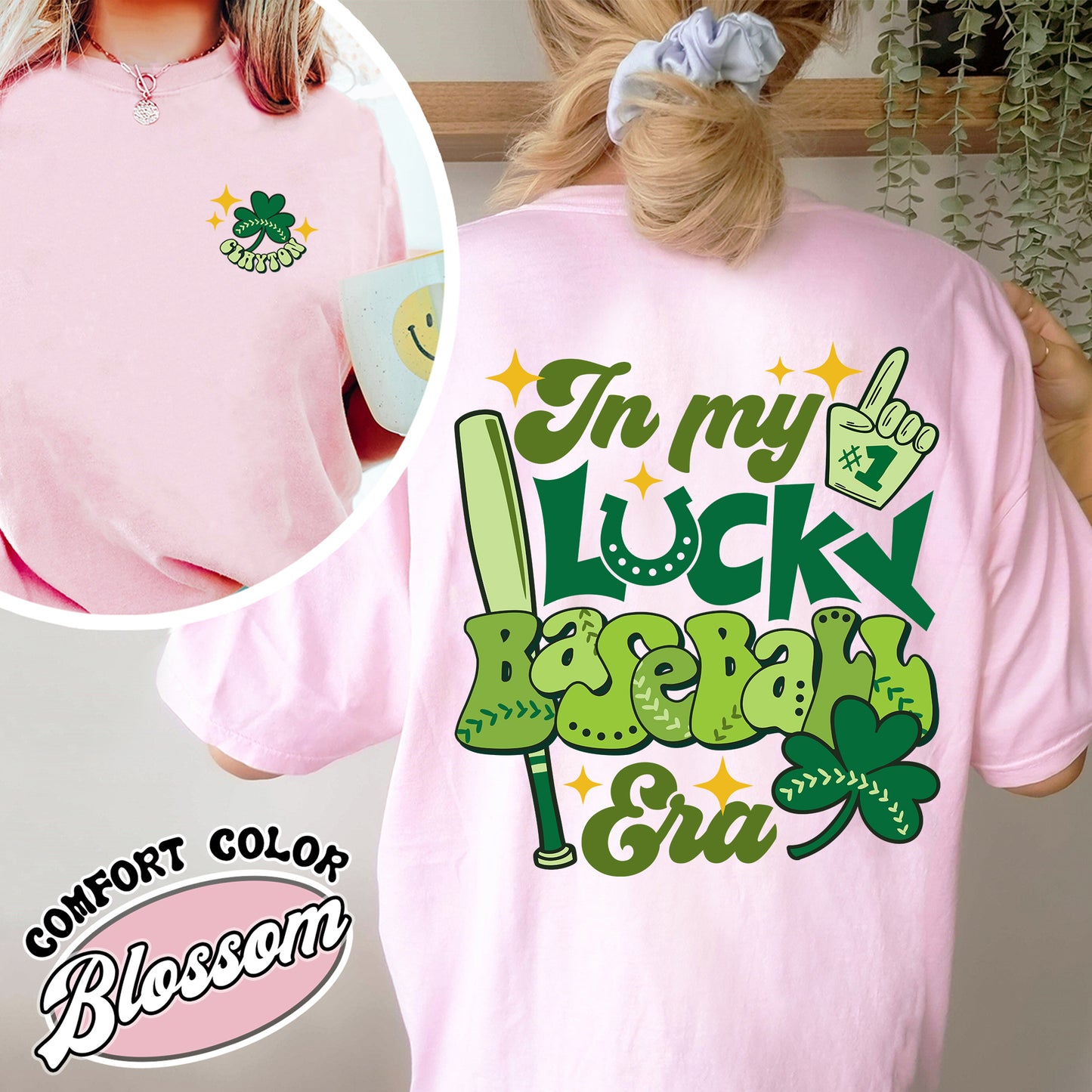 In My Lucky Baseball Era Comfort Color Shirt, St Patricks Day 2024, Lucky Baseball St Patrick, Baseball Era, Personalized Shirt Baseball