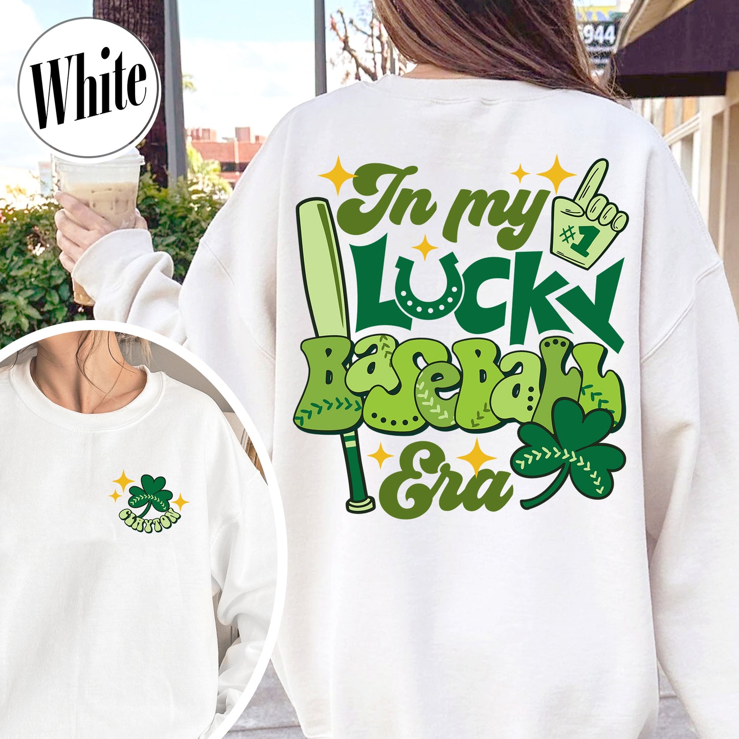 In My Lucky Baseball Era Sweatshirt, St Patricks Day 2024, Lucky Baseball St Patrick Sweatshirt, Baseball Era, Personalized Sweatshirt Baseball