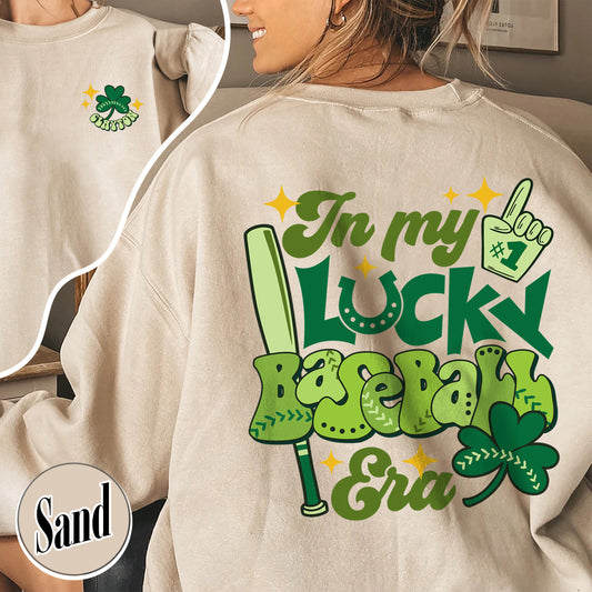 In My Lucky Baseball Era Sweatshirt, St Patricks Day 2024, Lucky Baseball St Patrick Sweatshirt, Baseball Era, Personalized Sweatshirt Baseball