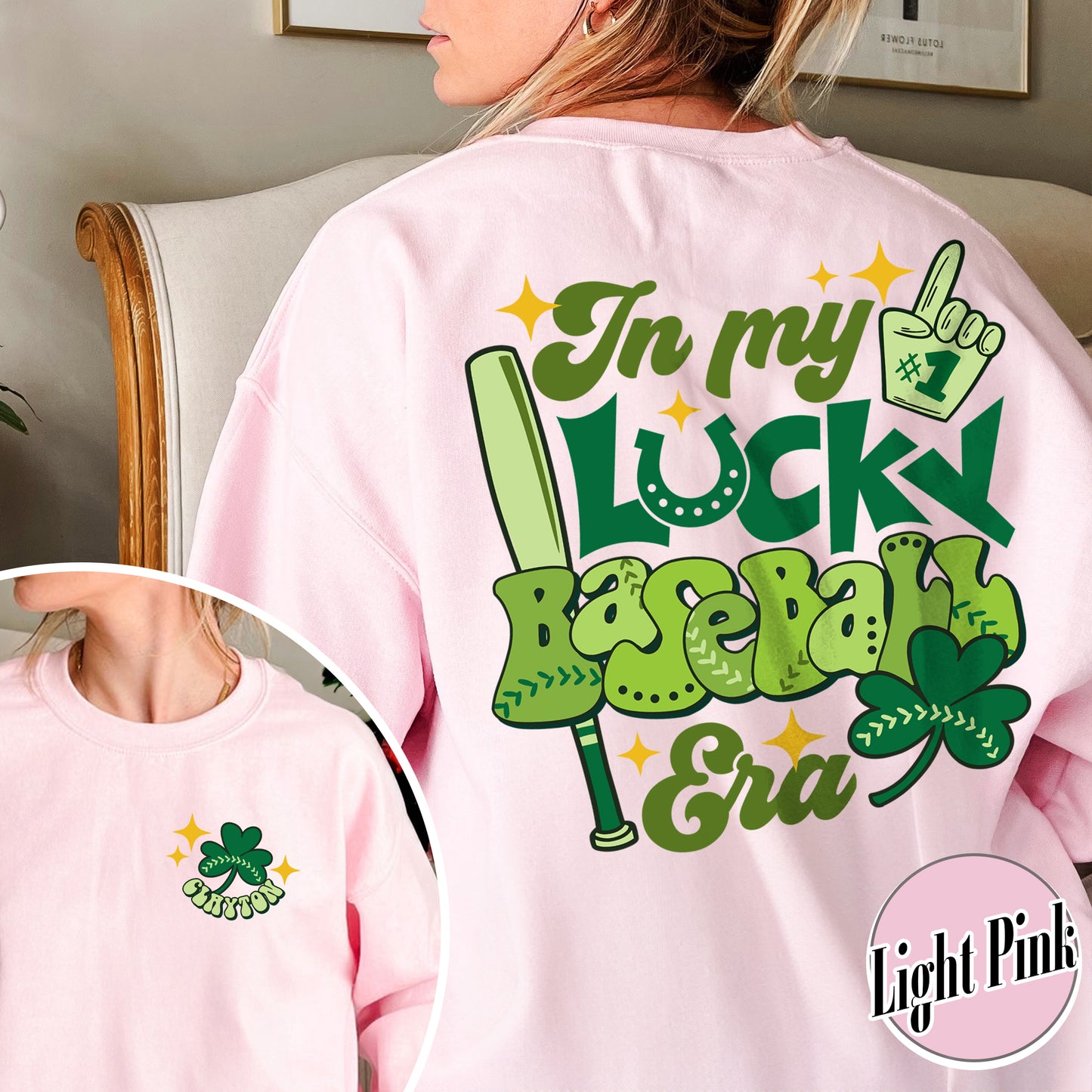 In My Lucky Baseball Era Sweatshirt, St Patricks Day 2024, Lucky Baseball St Patrick Sweatshirt, Baseball Era, Personalized Sweatshirt Baseball