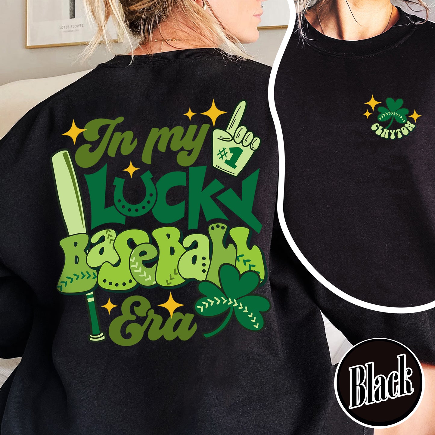 In My Lucky Baseball Era Sweatshirt, St Patricks Day 2024, Lucky Baseball St Patrick Sweatshirt, Baseball Era, Personalized Sweatshirt Baseball