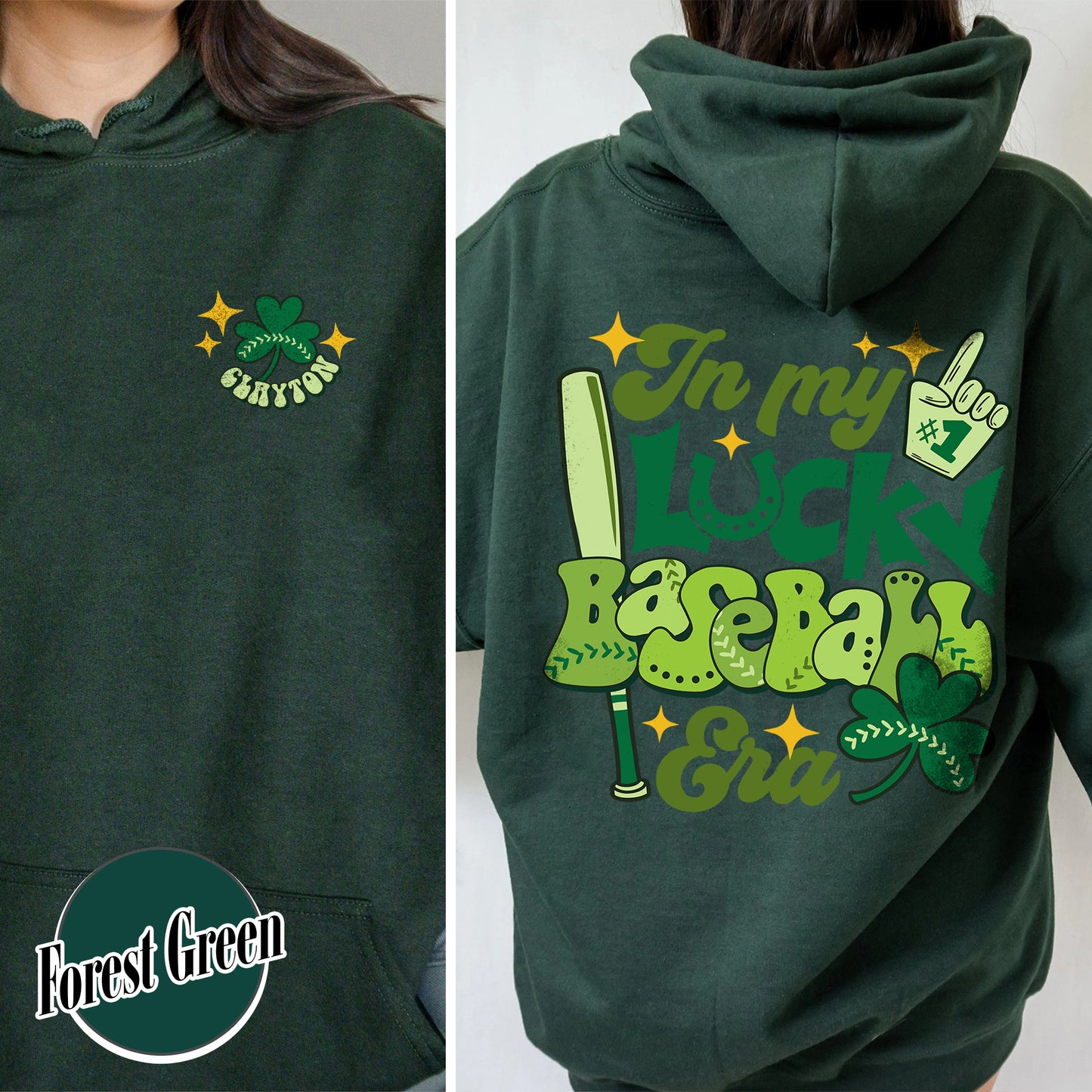 In My Lucky Baseball Era Hoodie, St Patricks Day 2024, Lucky Baseball St Patrick Hoodie, Baseball Era, Personalized Shirt Baseball