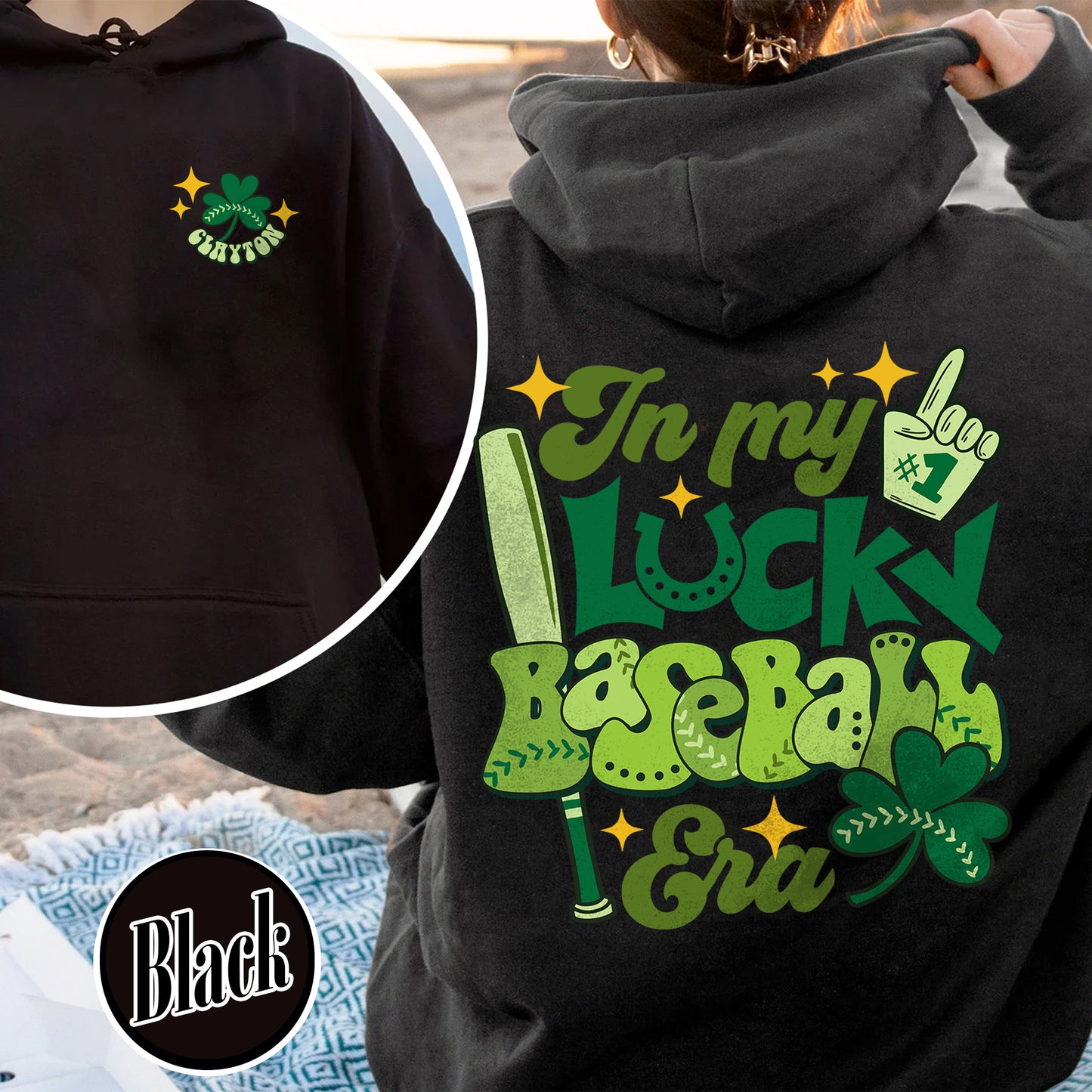 In My Lucky Baseball Era Hoodie, St Patricks Day 2024, Lucky Baseball St Patrick Hoodie, Baseball Era, Personalized Shirt Baseball