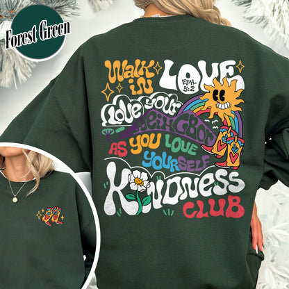 Boho Christian Sweatshirts, Bible Verse Christian Sweatshirts, Jesus Sweatshirt, Religious Sweatshirt, Christian Apparel, Christian Sweatshirt Walk in Love