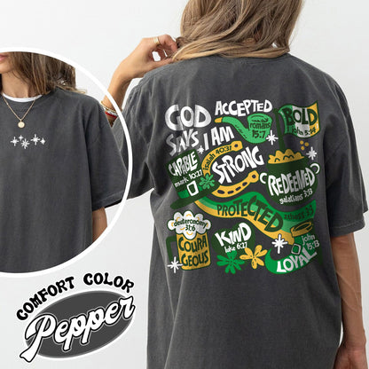 God Says I Am St Patrick's Day Comfort Colors shirt, God Says That I Am Patricks Day, Happy St Patricks Day, Christian Shirt, Aesthetic Christian Shirt