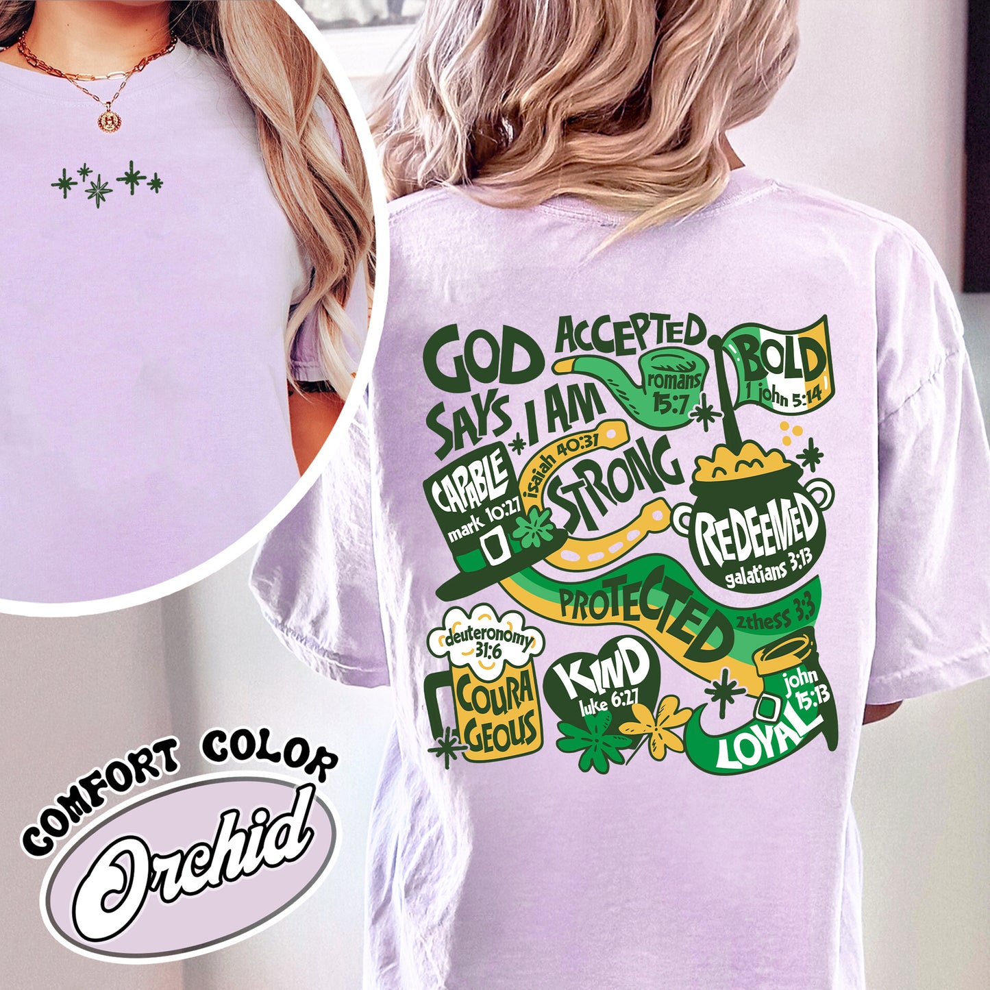 God Says I Am St Patrick's Day Comfort Colors shirt, God Says That I Am Patricks Day, Happy St Patricks Day, Christian Shirt, Aesthetic Christian Shirt