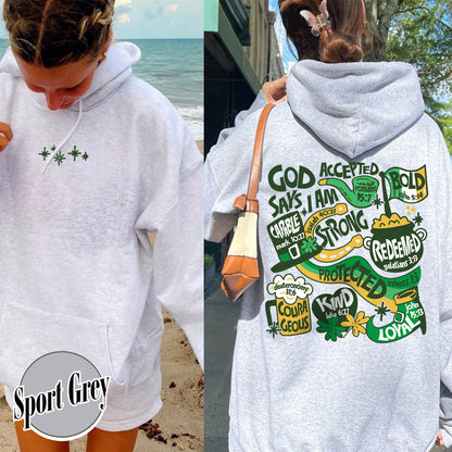 God Says I Am St Patrick's Day Hoodie, God Says That I Am Patricks Day, Happy St Patricks Day, Christian Hoodie, Aesthetic Christian Hoodie