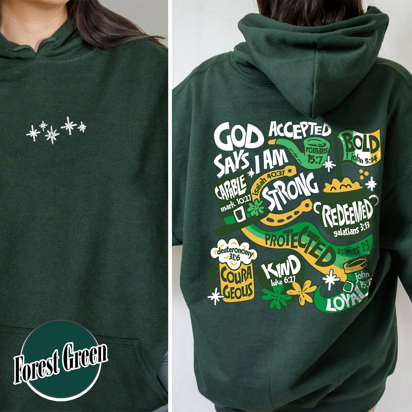 God Says I Am St Patrick's Day Hoodie, God Says That I Am Patricks Day, Happy St Patricks Day, Christian Hoodie, Aesthetic Christian Hoodie