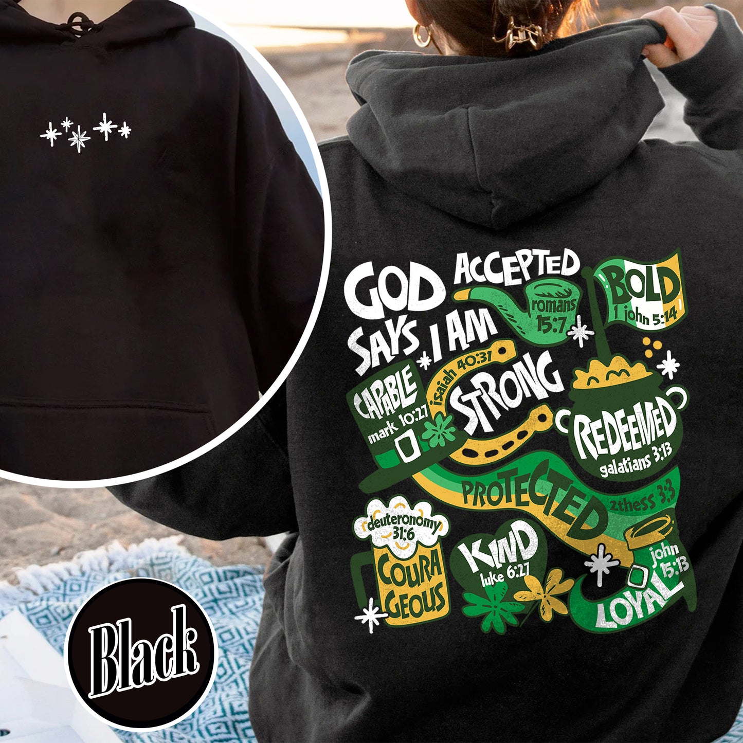 God Says I Am St Patrick's Day Hoodie, God Says That I Am Patricks Day, Happy St Patricks Day, Christian Hoodie, Aesthetic Christian Hoodie