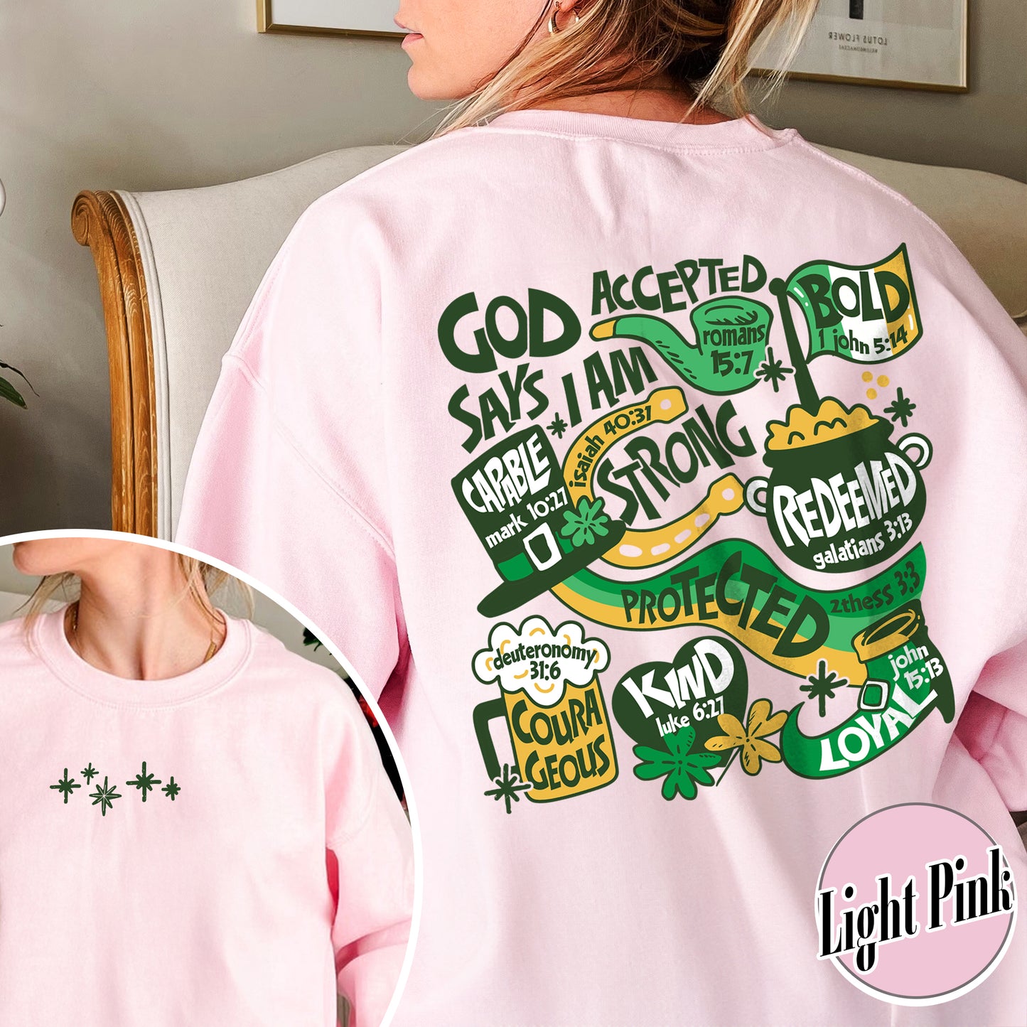 God Says I Am St Patrick's Day Sweatshirt, God Says That I Am Patricks Day, Happy St Patricks Day, Christian Sweatshirt, Aesthetic Christian