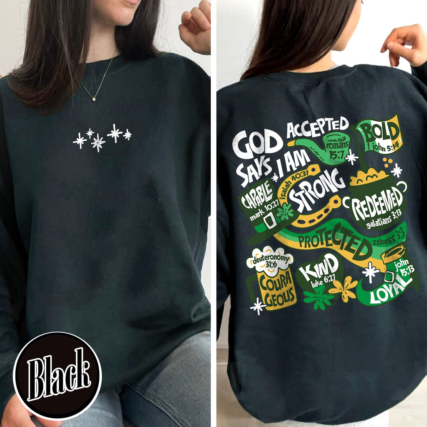 God Says I Am St Patrick's Day Sweatshirt, God Says That I Am Patricks Day, Happy St Patricks Day, Christian Sweatshirt, Aesthetic Christian