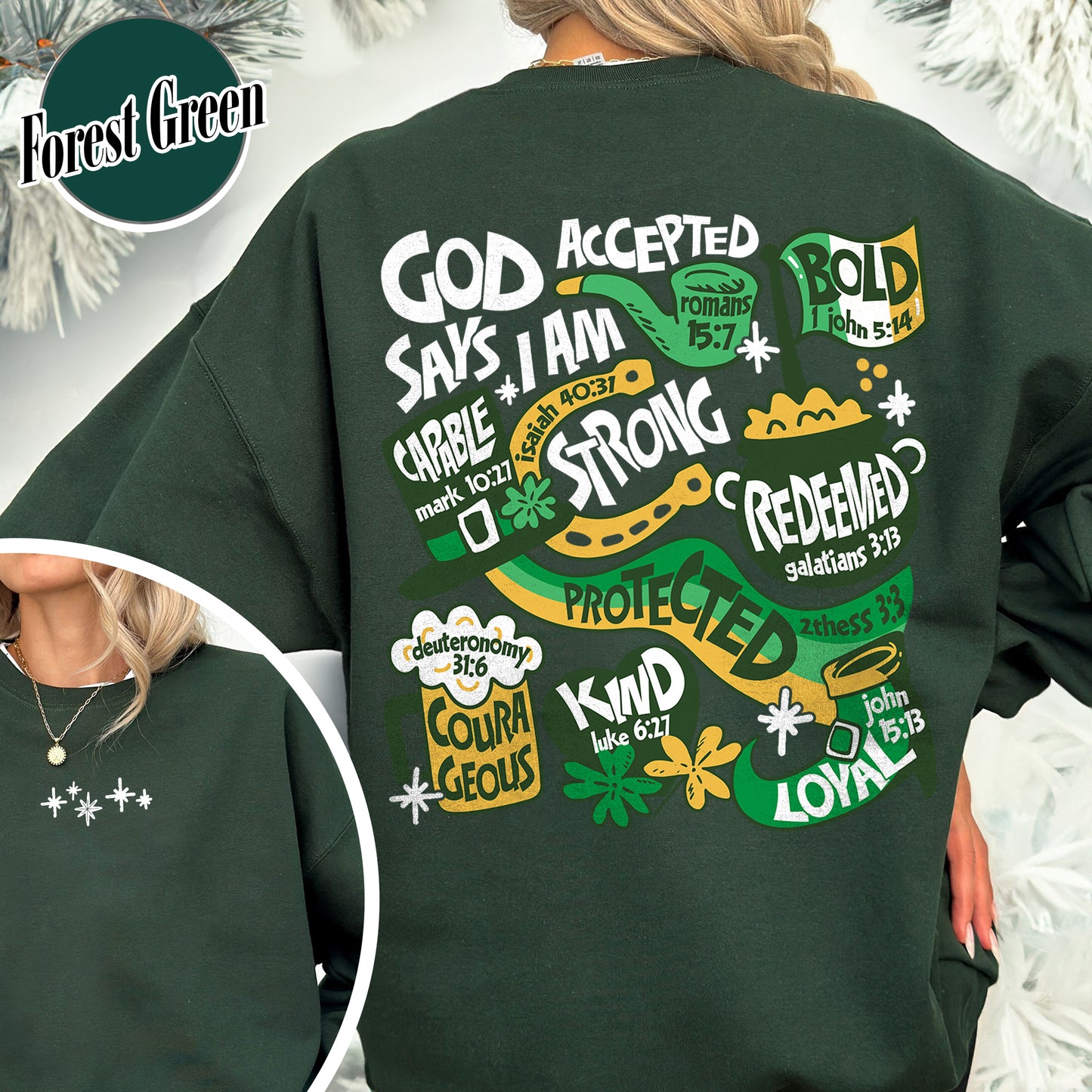 God Says I Am St Patrick's Day Sweatshirt, God Says That I Am Patricks Day, Happy St Patricks Day, Christian Sweatshirt, Aesthetic Christian