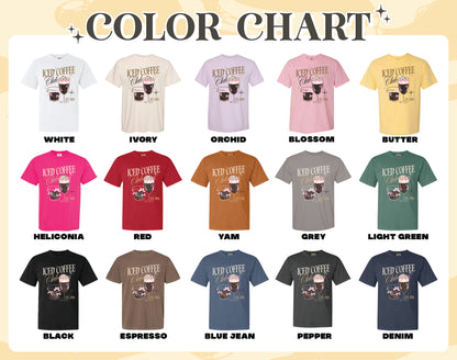 Iced Coffee Club Comfort Color Shirt, Coquette Shirt, Coquette Girl Shirt, Pink Bow Shirt, Iced Coffee Addict Shirt, Coffee First