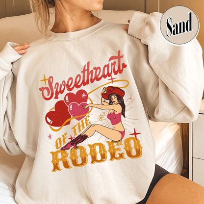 Sweetheart of the Rodeo Sweatshirt, Coors Rodeo Sweatshirt Cowgirl, Rodeo Sweatshirt, Coors Western, Vintage Western Cowgirl Sweatshirt