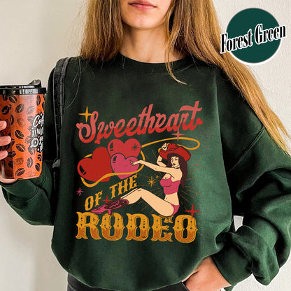 Sweetheart of the Rodeo Sweatshirt, Coors Rodeo Sweatshirt Cowgirl, Rodeo Sweatshirt, Coors Western, Vintage Western Cowgirl Sweatshirt