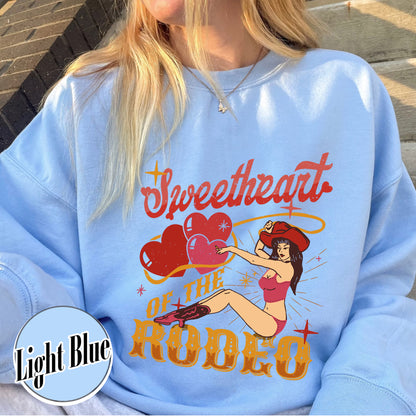 Sweetheart of the Rodeo Sweatshirt, Coors Rodeo Sweatshirt Cowgirl, Rodeo Sweatshirt, Coors Western, Vintage Western Cowgirl Sweatshirt