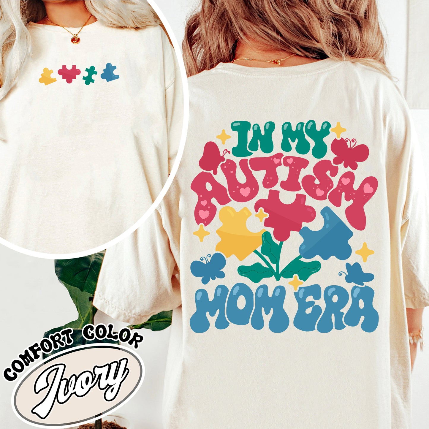 Autism Awareness Comfort Color Shirt, In My Autism Mom Era, Neurodiversity Affirming Shirt