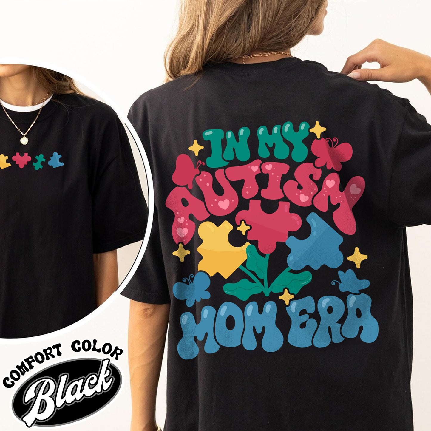 Autism Awareness Comfort Color Shirt, In My Autism Mom Era, Neurodiversity Affirming Shirt