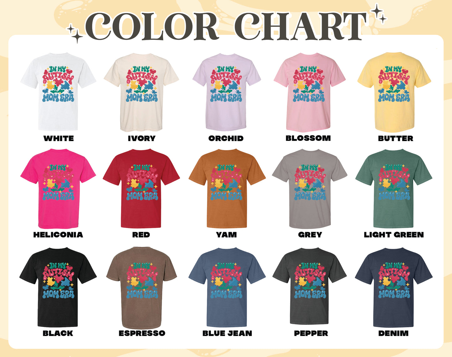 Autism Awareness Comfort Color Shirt, In My Autism Mom Era, Neurodiversity Affirming Shirt