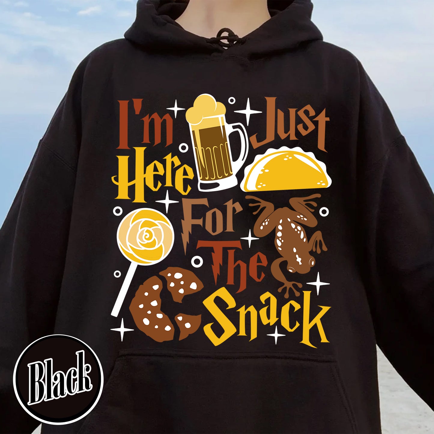 Im Just Here For The Snacks Hoodie, Im Just Here For The Snacks Hoodie, Wizard Graphic, Wizard Hoodie, Hp Fan Gift, Theme Park