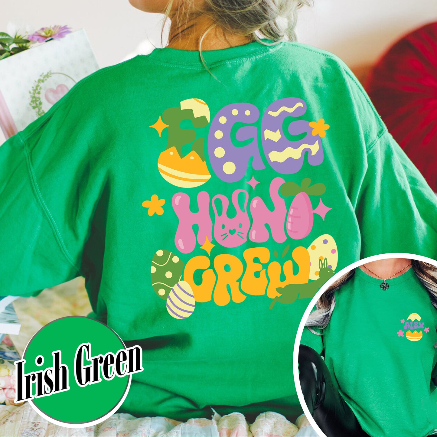 Hunting Easter Sweatshirt, Happy Easter 2024, 3 Days Easter, Easter Sweatshirt, Custom Easter Sweatshirt, Happy Easter Day Bunny Egg