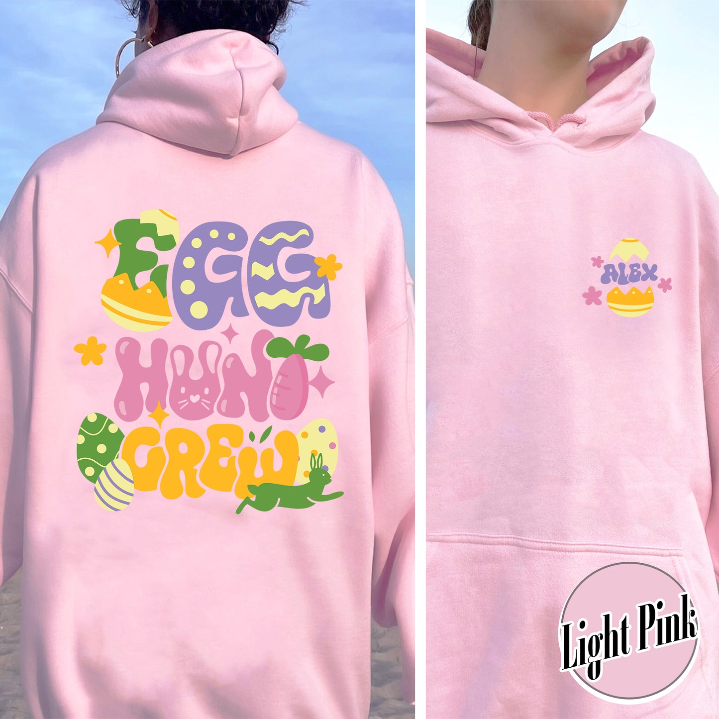 Hunting Easter Hoodie, Happy Easter 2024, 3 Days Easter, Easter Hoodie, Custom Easter Hoodie, Happy Easter Day Bunny Egg Hoodie