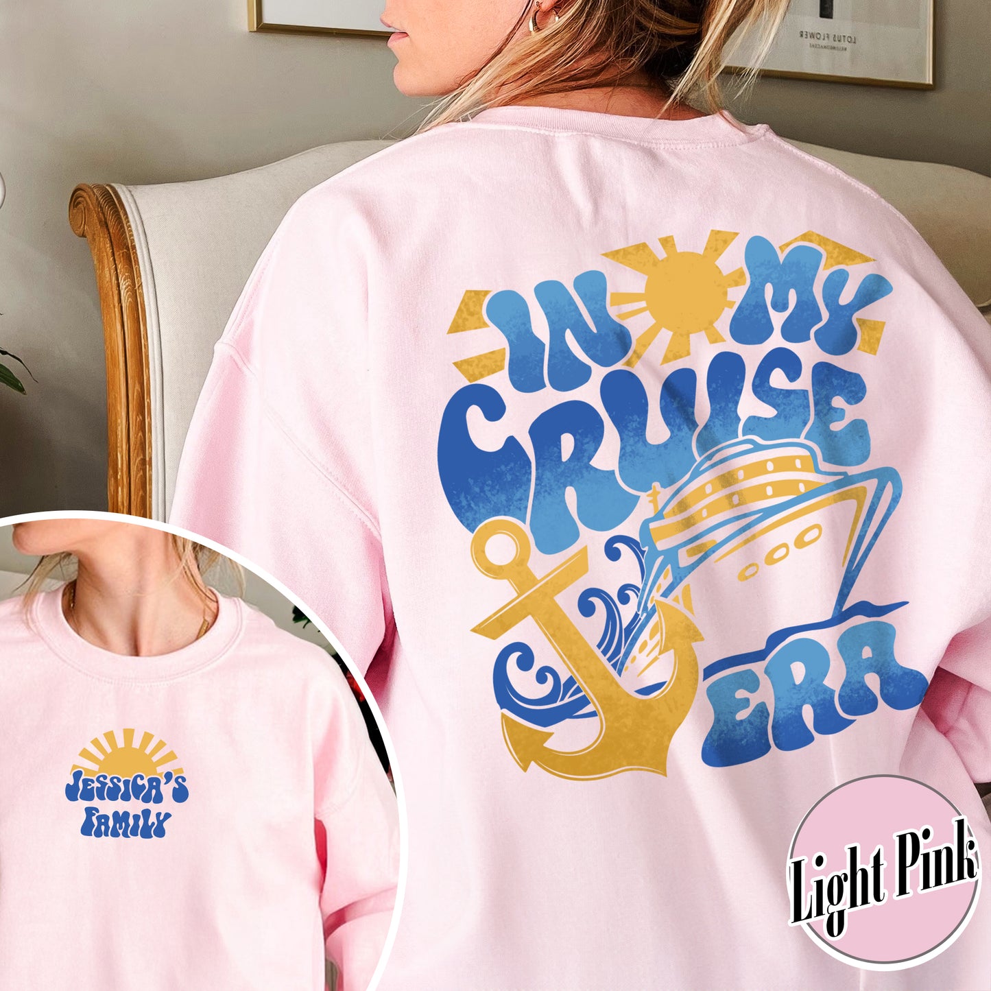 Custom Cruise Sweatshirts,Personalize Family Cruise 2024, In My Cruise Era,Cruise Ship Matching Sweatshirts