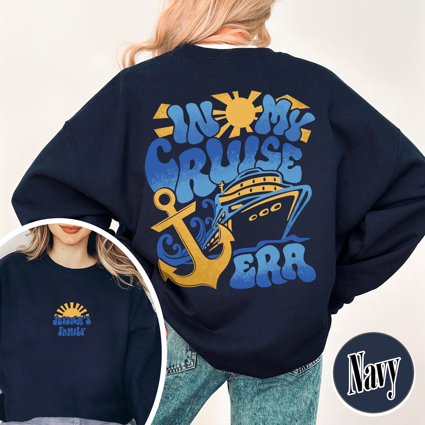 Custom Cruise Sweatshirts,Personalize Family Cruise 2024, In My Cruise Era,Cruise Ship Matching Sweatshirts