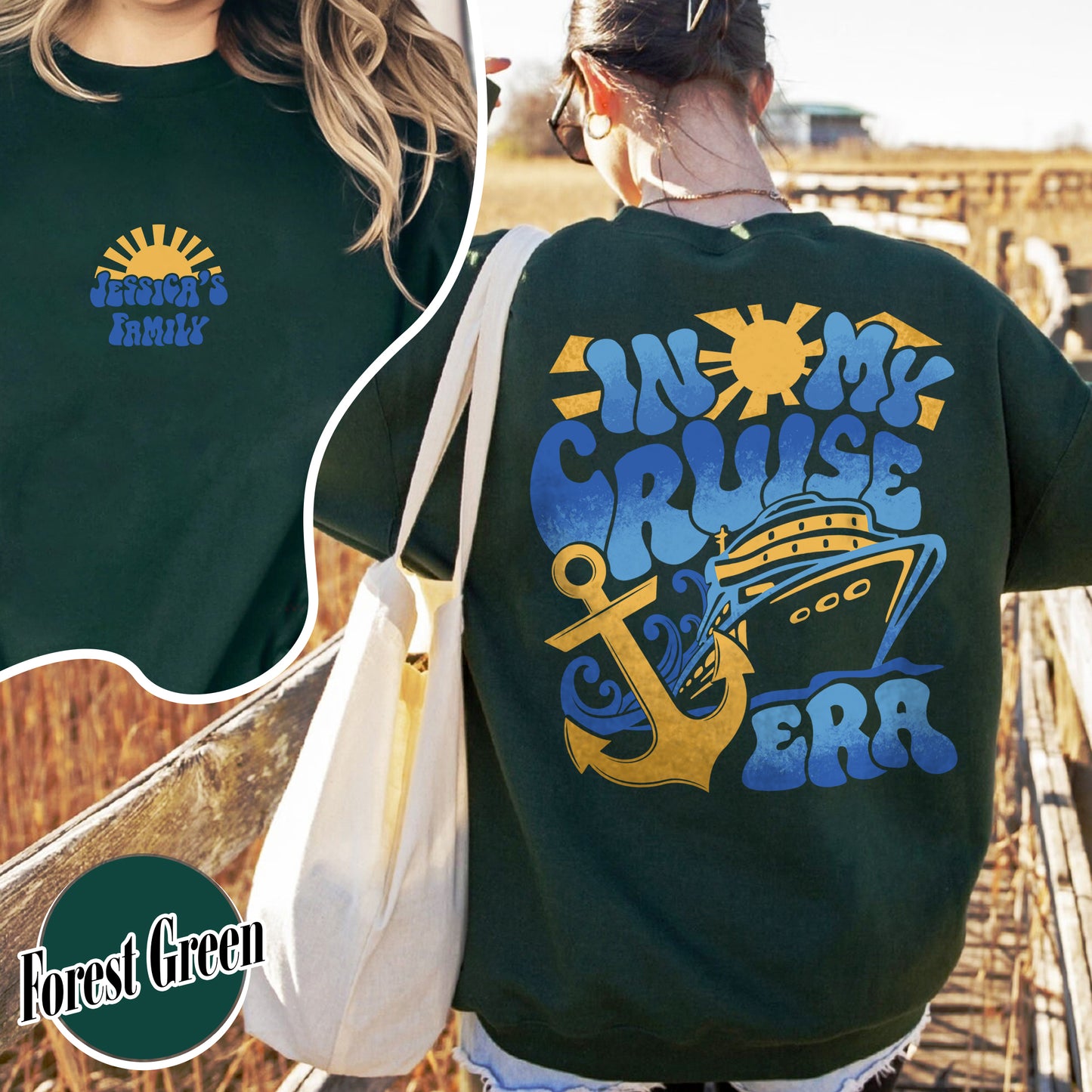 Custom Cruise Sweatshirts,Personalize Family Cruise 2024, In My Cruise Era,Cruise Ship Matching Sweatshirts